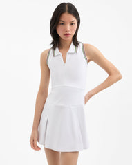 Ace Pleated Tennis Dress in White