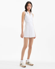 Ace Pleated Tennis Dress in White