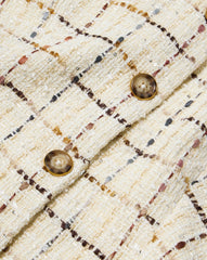 Tamara Tweed Mini Dress in Ecru Multi