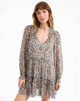 Charles Silk Mini Dress in Paisley
