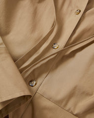 Honora Midi Shirtdress in Brown Lichen