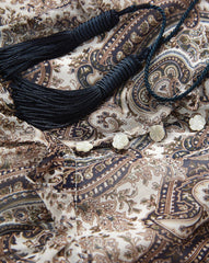 Lilith Silk Midi Dress in Dove Multi