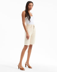 Charlotte Longline Denim Short in Ecru