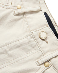 Charlotte Longline Denim Short in Ecru