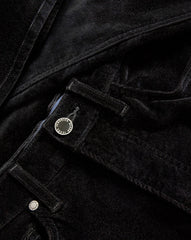 Taylor Velvet Wide-Leg Pant in Black