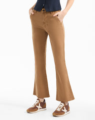 Carson Kick-Flare Jean in Brown