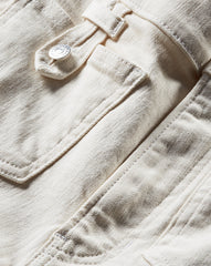 Carson Patch-Pocket Kick-Flare Jean in Ecru