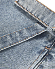 Diaz Denim Wrap Skort in Light Blue