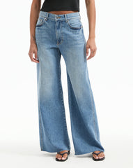 Kasey Mid Rise Wide-Leg Jean in Dusted Glare