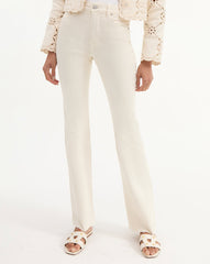 Cameron Raw Hem Bootcut Jean in White