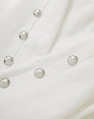 Taylor Studded Wide-Leg Jean in White