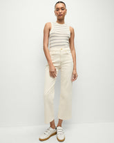 Dylan Straight-Leg Jeans in Ecru