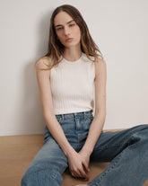 Jerrel Merino Wool Tank Top in Ivory