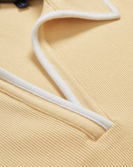 Kearney Polo Tee With Contrast Piping in Yellow Chamomile