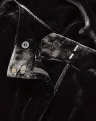 Alex Velvet Wide-Leg Pant in Black