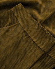 Grigore Corduroy Wide-Leg Pant in Moss Green