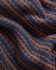 Yadira Kick-Flare Pant in Navy & Brown Stripes Navy/Dark Umber Multi