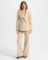 Grigore Corduroy Wide-Leg Pant in Heathered Sand Beige