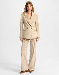 Grigore Corduroy Wide-Leg Pant in Heathered Sand Beige