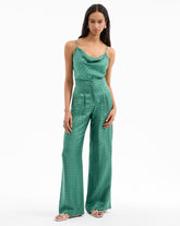 Colter Wide-Leg GeometricPant in Clover