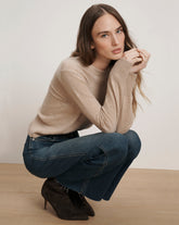 Pippen Cashmere Pullover in Oatmeal Beige