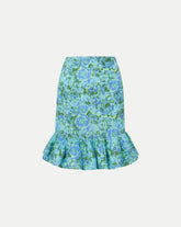 Ruffled Mini Pareo in Blue