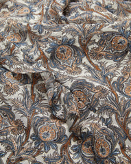 Eleonora Asymmetric Silk Midi Skirt in Paisley