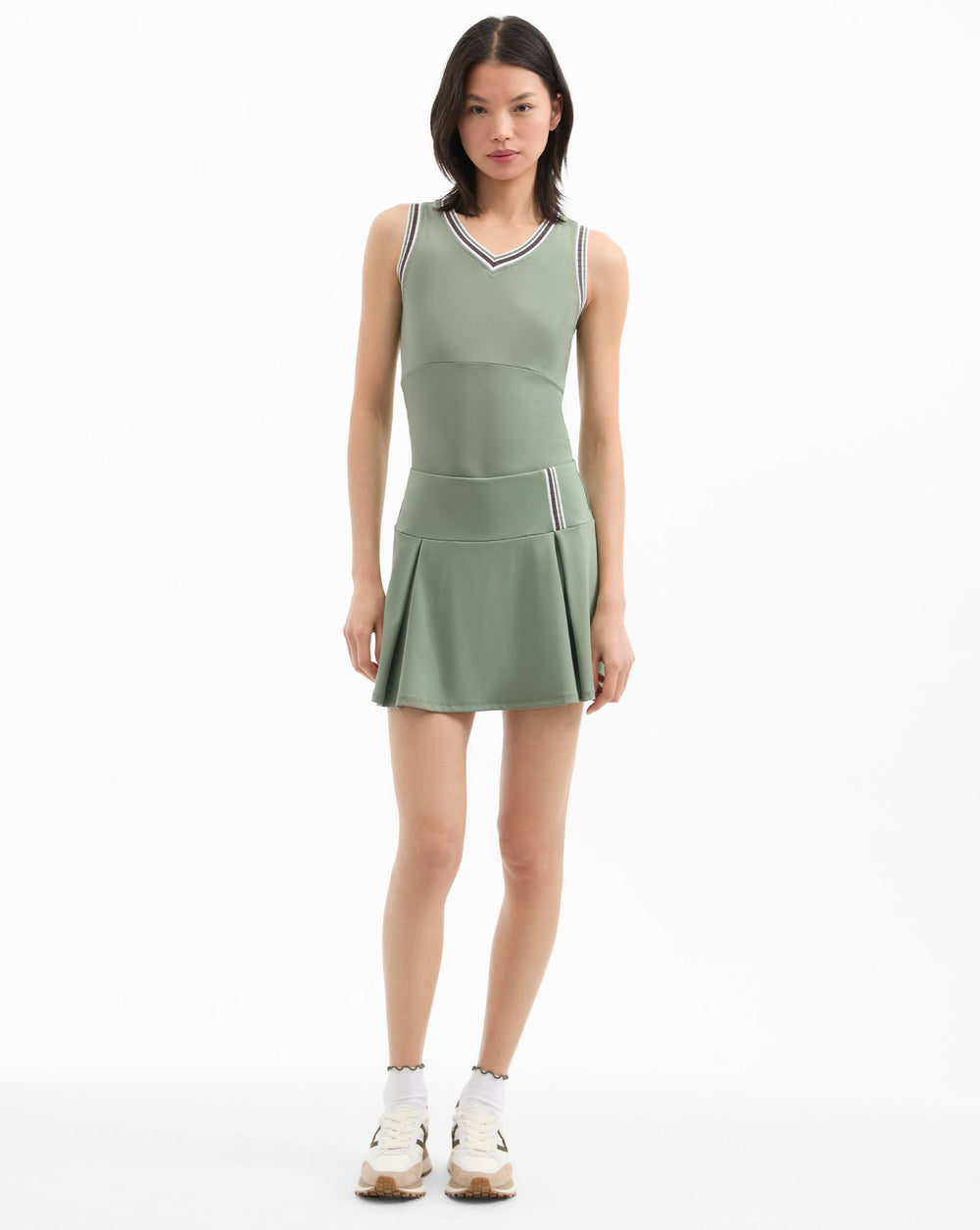 Deuce Pleated Tennis Skort in Thyme