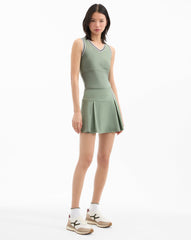 Deuce Pleated Tennis Skort in Thyme