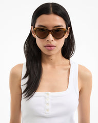 Edie Cat-Eye Sunglasses in Tortoise