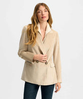 Sevyn Corduroy Dickey Jacket in Heathered Sand Beige
