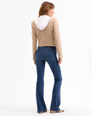 Hosanna Khaki Linen Dickey Jacket in Khaki Melange