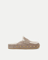 Fenix Shearling Mule in Bark