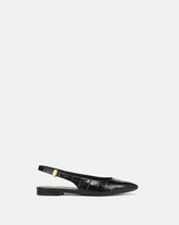 Shina Slingback Flat in Black Croc