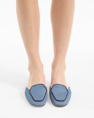 Moritz Loafer Mule in Blue & Brown Lake/Raisin