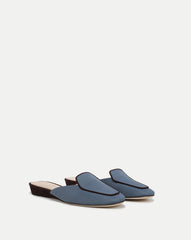 Moritz Loafer Mule in Blue & Brown Lake/Raisin