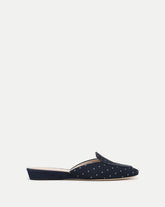 Moritz Printed Loafer Mule in Navy