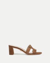 Via Suede Sandal in Chestnut