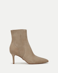 Lisa Mid-Heel Ankle Boot in Sand