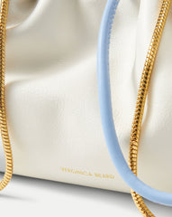 Small Veronica Beard Stash Bag in Off White Multi