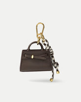 Veronica Beard Dash Bag Charm in Espresso Multi