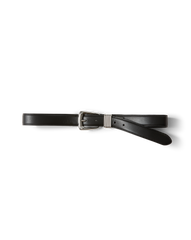 Arch Leather Belt in Black/Silver