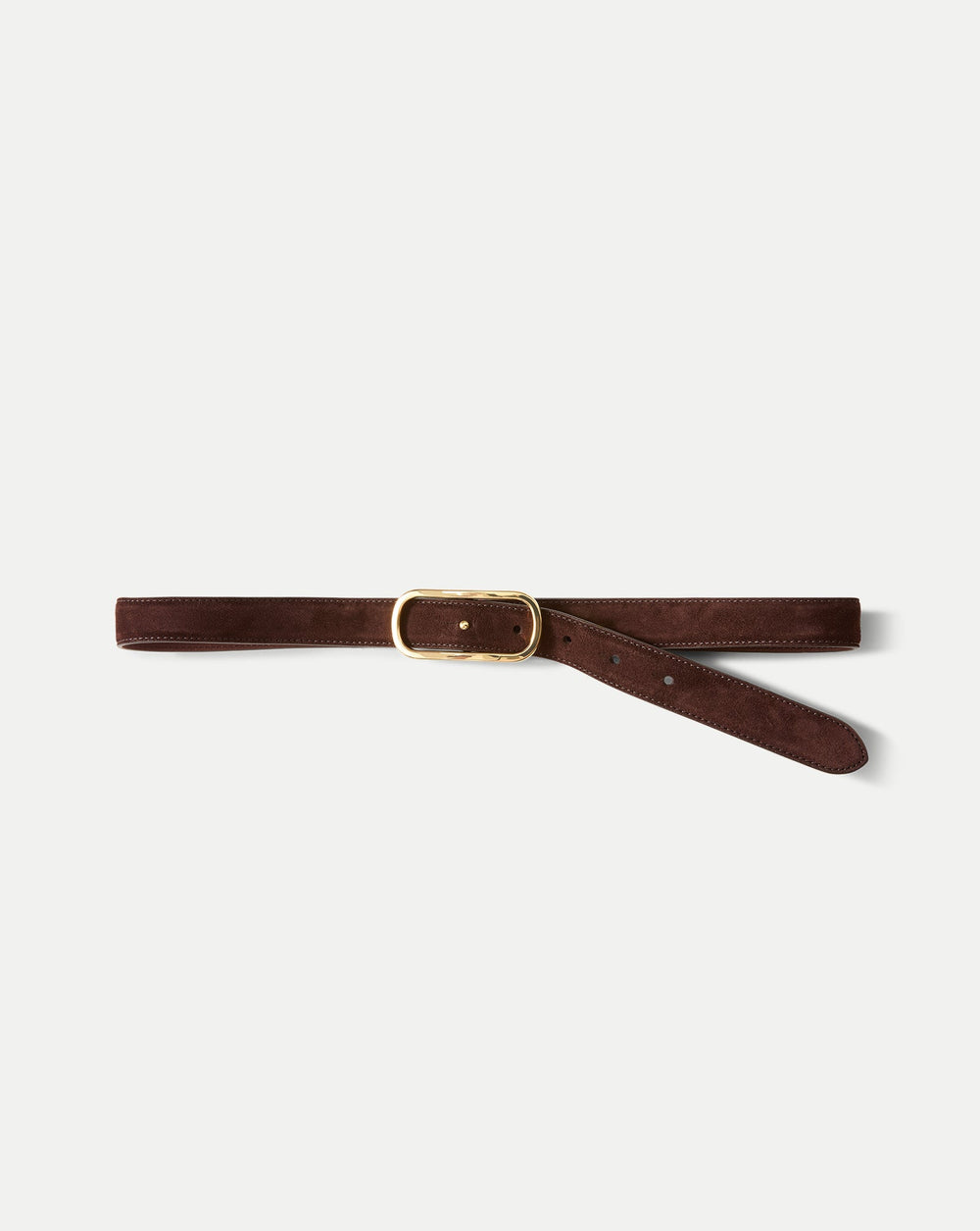 Loop Suede Belt in Dark Brown