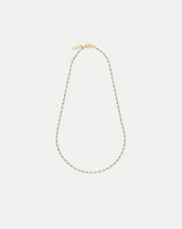 Enamel Bead Chain Necklace in Black