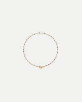Enamel Bead Chain Anklet in Black