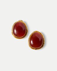 Macaroon Carnelian Earring in Carnelian