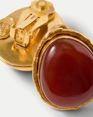 Macaroon Carnelian Earring in Carnelian