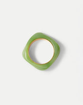 Sculpted Resin Bangle in Jade