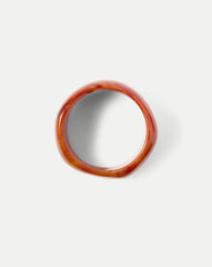Marbled Resin Bangle in Rust