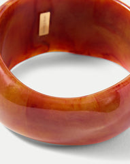 Marbled Resin Bangle in Rust